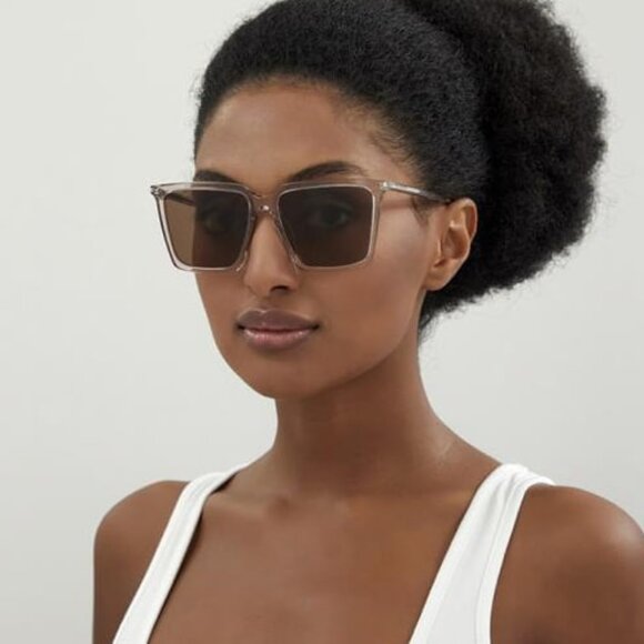 NEW SAINT LAURENT SL 474 005 YELLOW BROWN WOMEN SUNGLASSES SAINT LAURENT SL474